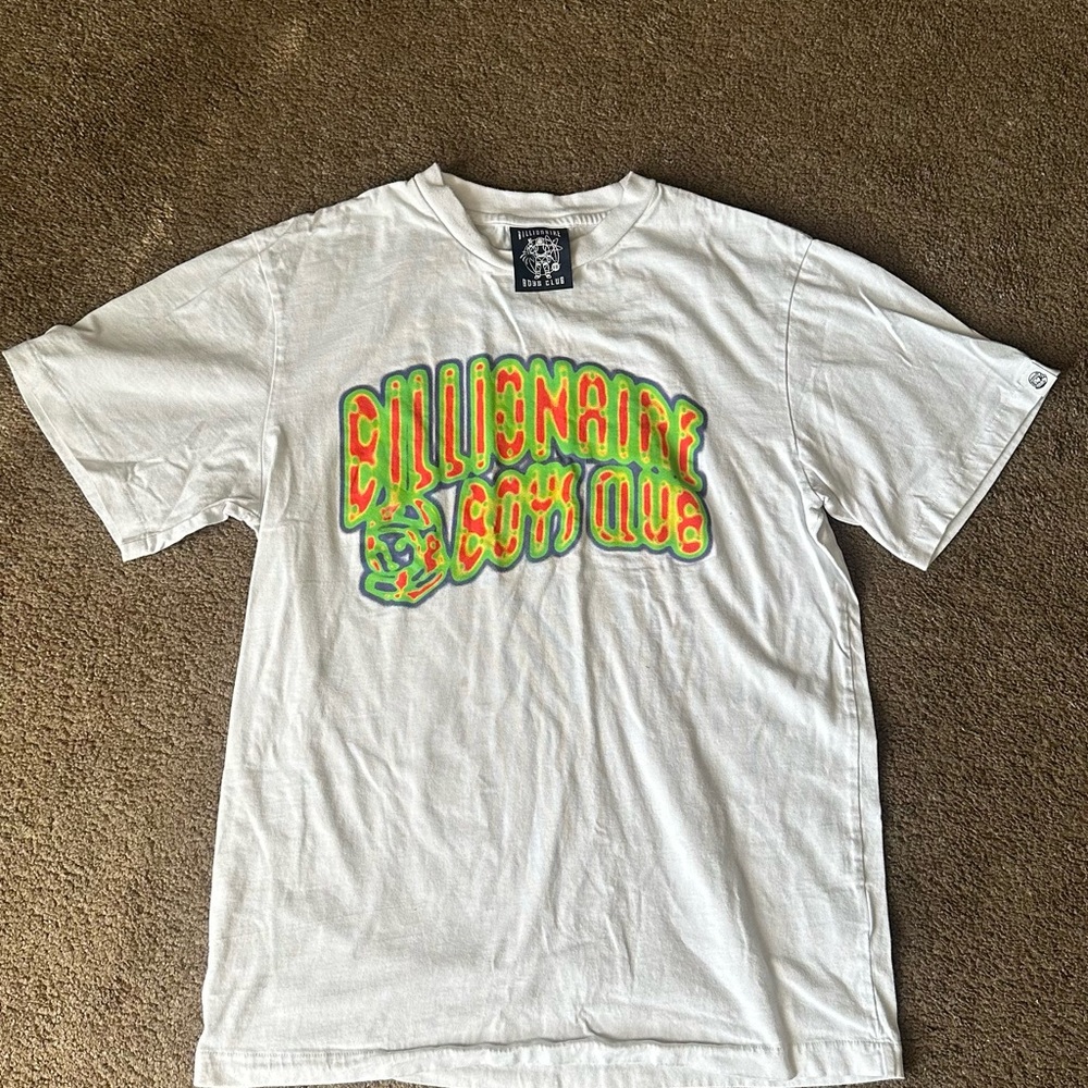 Billionaire Boys Club White Tee with Vibrant Logo